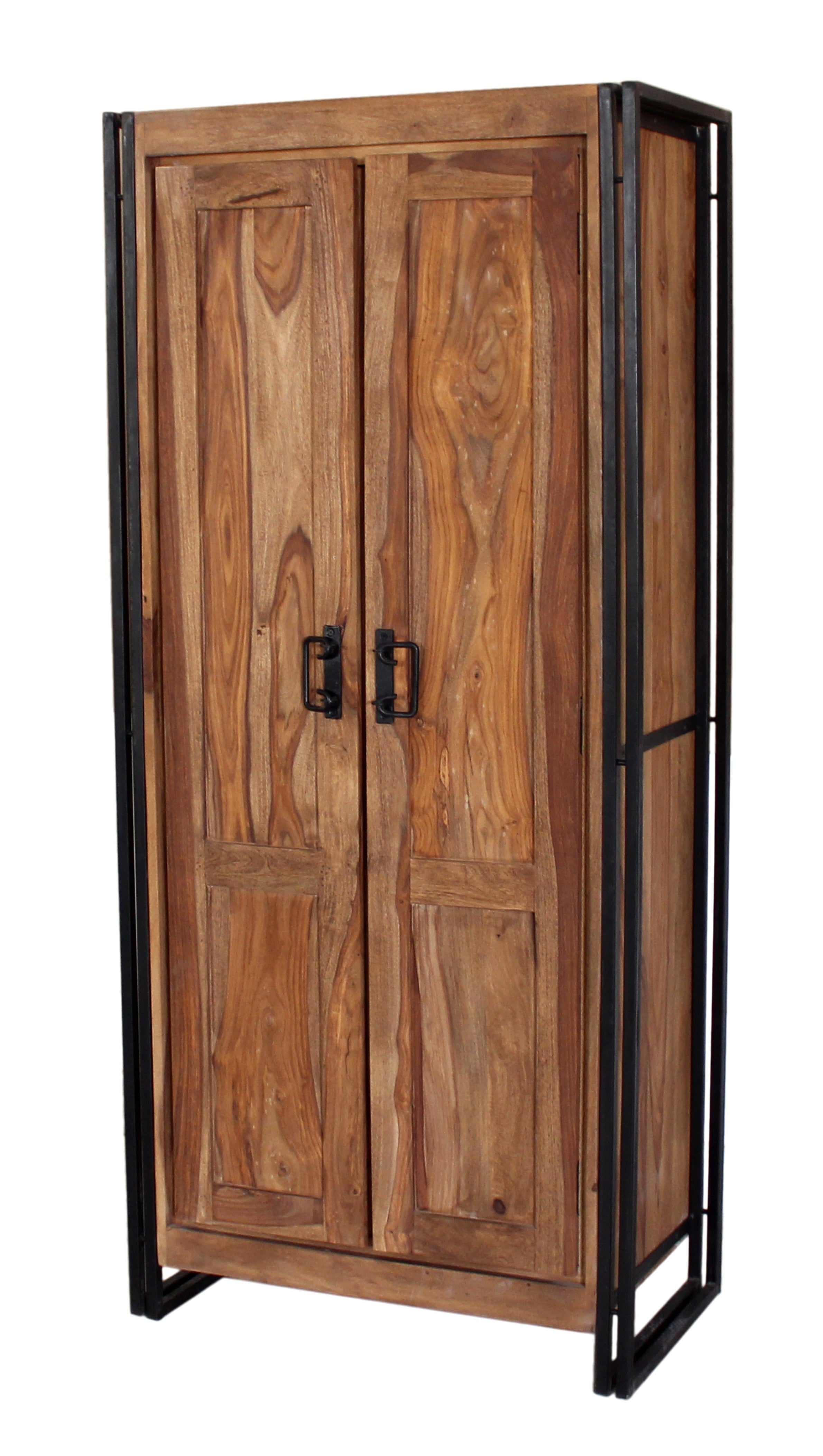 PANAMA Garderobenschrank – Natur mit antikschwarz – Bild 2