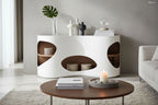 Sales Fever - Sideboard 150x40x75 cm weiß/Walnuss