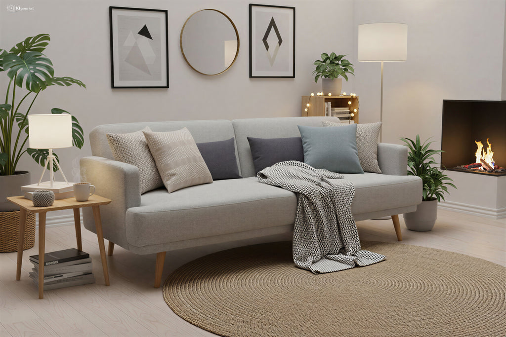 Sales Fever - 3-Sitzer Sofa Webstoff Grau