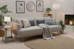 Sales Fever - 3-Sitzer Sofa Webstoff Grau
