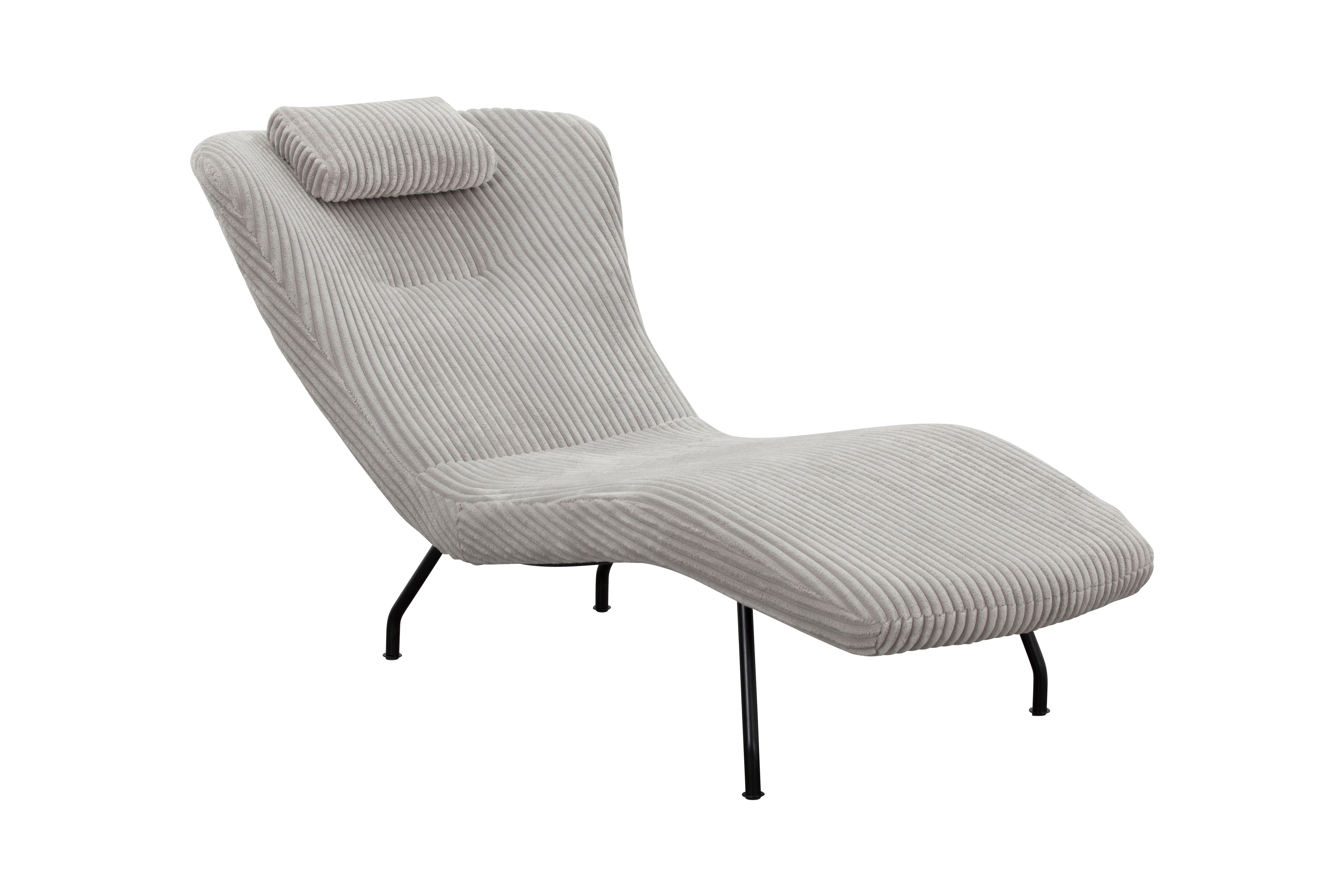 Sales Fever - Relaxliege hellgrau Texturstoff