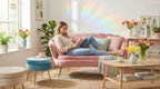Sales Fever - Muschelsofa aus Samt Rose