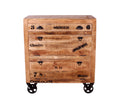 RUSTIC Schuhschrank – Natur antik mit antikschwarzen Beschlägen
