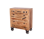 RUSTIC Schuhschrank – Natur antik mit antikschwarzen Beschlägen – Bild 5