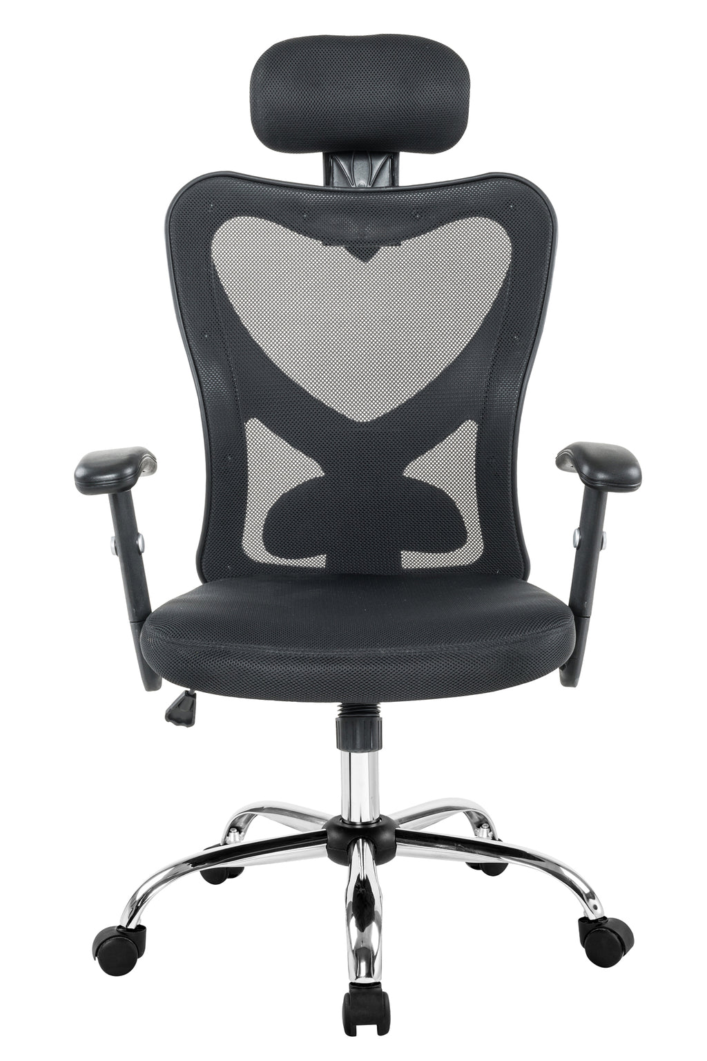 Sales Fever - Bürostuhl schwarz mit Kopfstützen aus Mesh