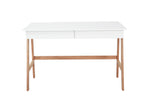 Möbilia - Schreibtisch 120x60x77 cm weiß, natur