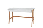 Möbilia - Schreibtisch 120x60x77 cm weiß, natur