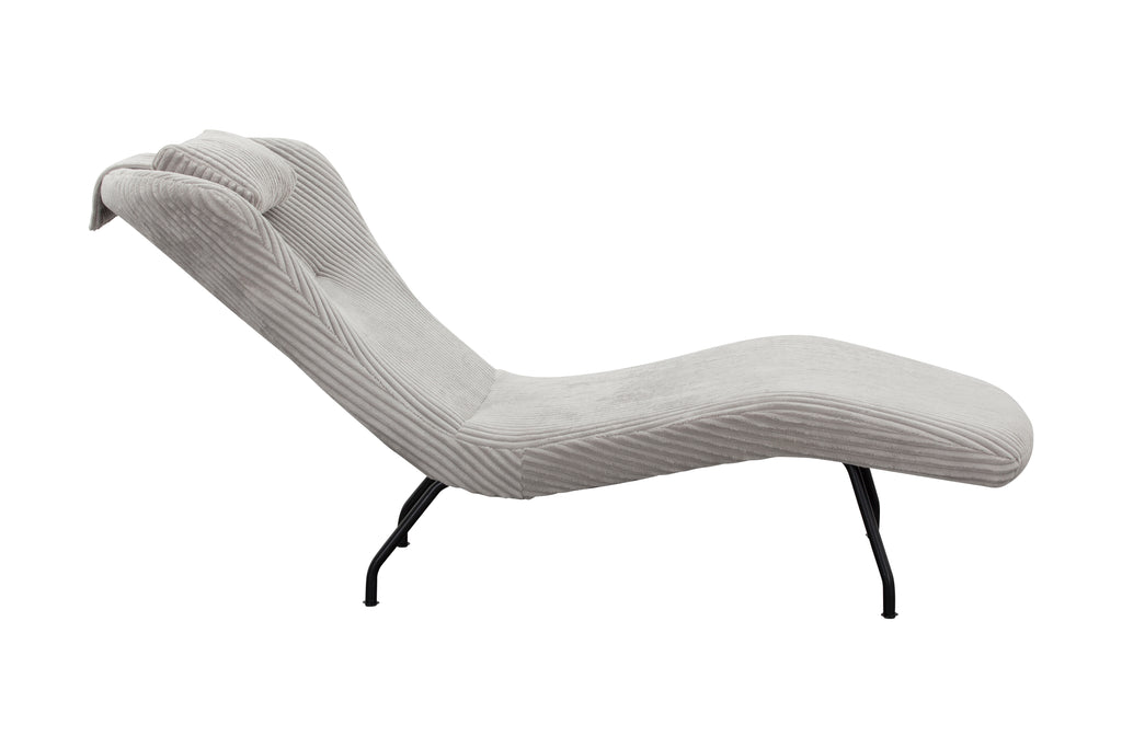 Sales Fever - Relaxliege hellgrau Texturstoff