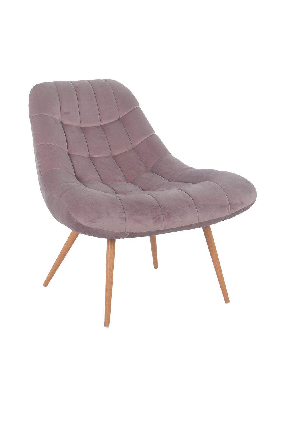 Sales Fever - Sessel XXL Samt rosa Metall Holzoptik#