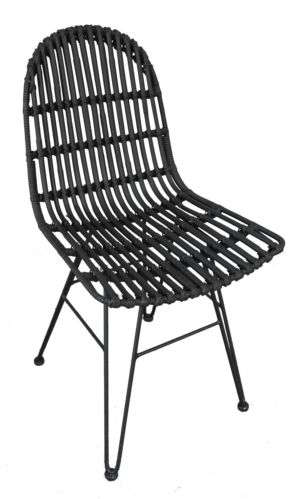 RATTAN Stuhl – Antikschwarz