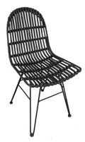 RATTAN Stuhl – Antikschwarz