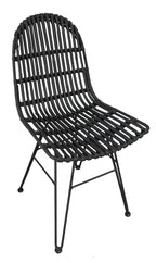 RATTAN Stuhl – Antikschwarz