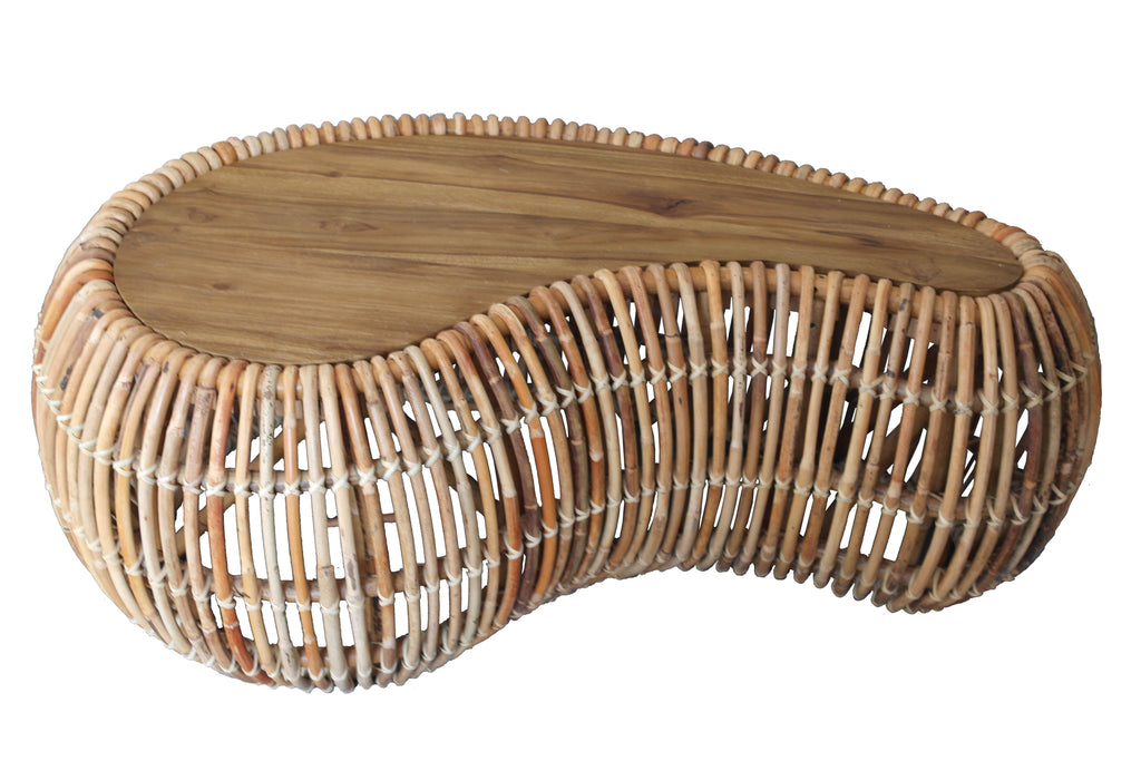 RATTAN Couchtisch – Natur