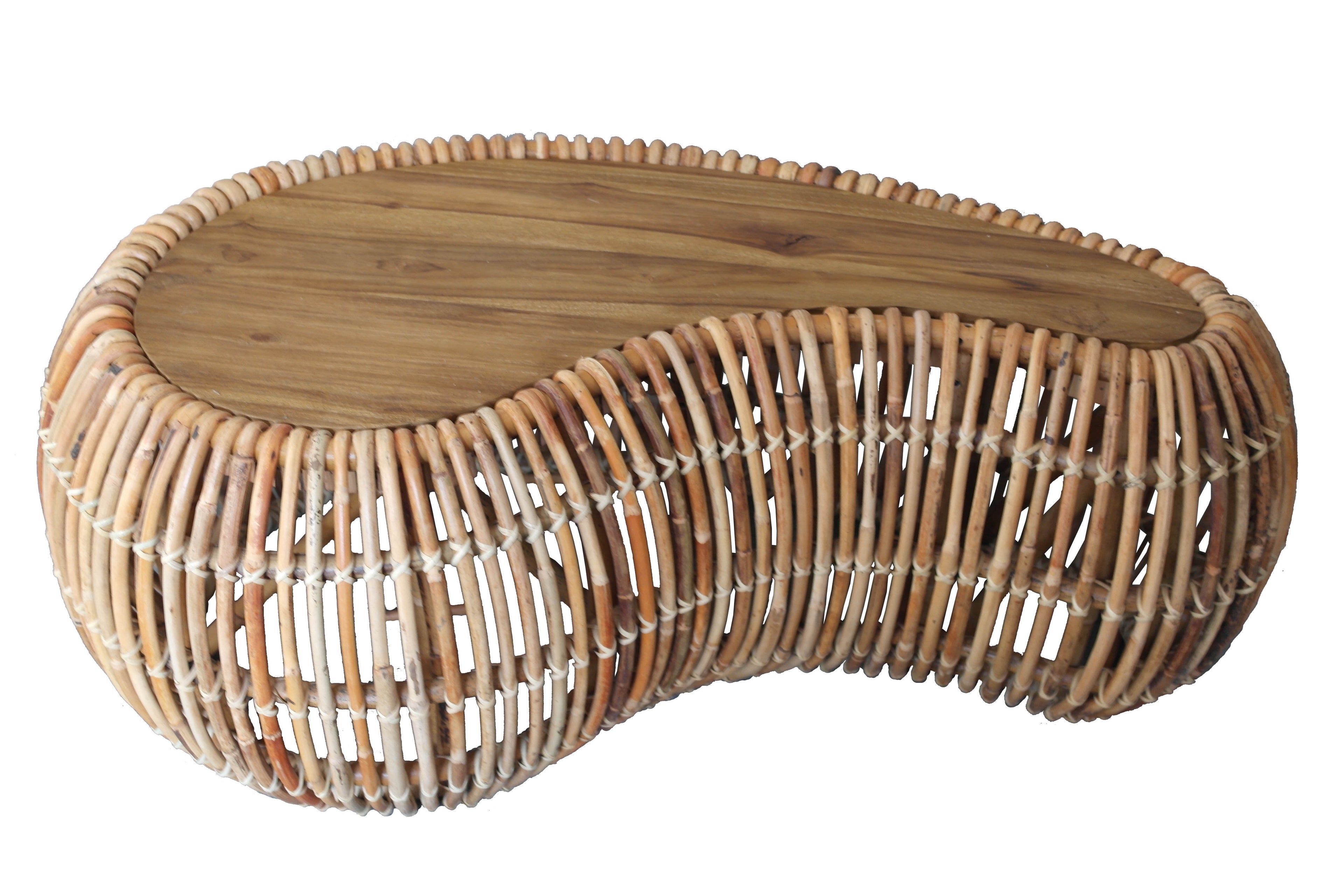 RATTAN Couchtisch – Natur