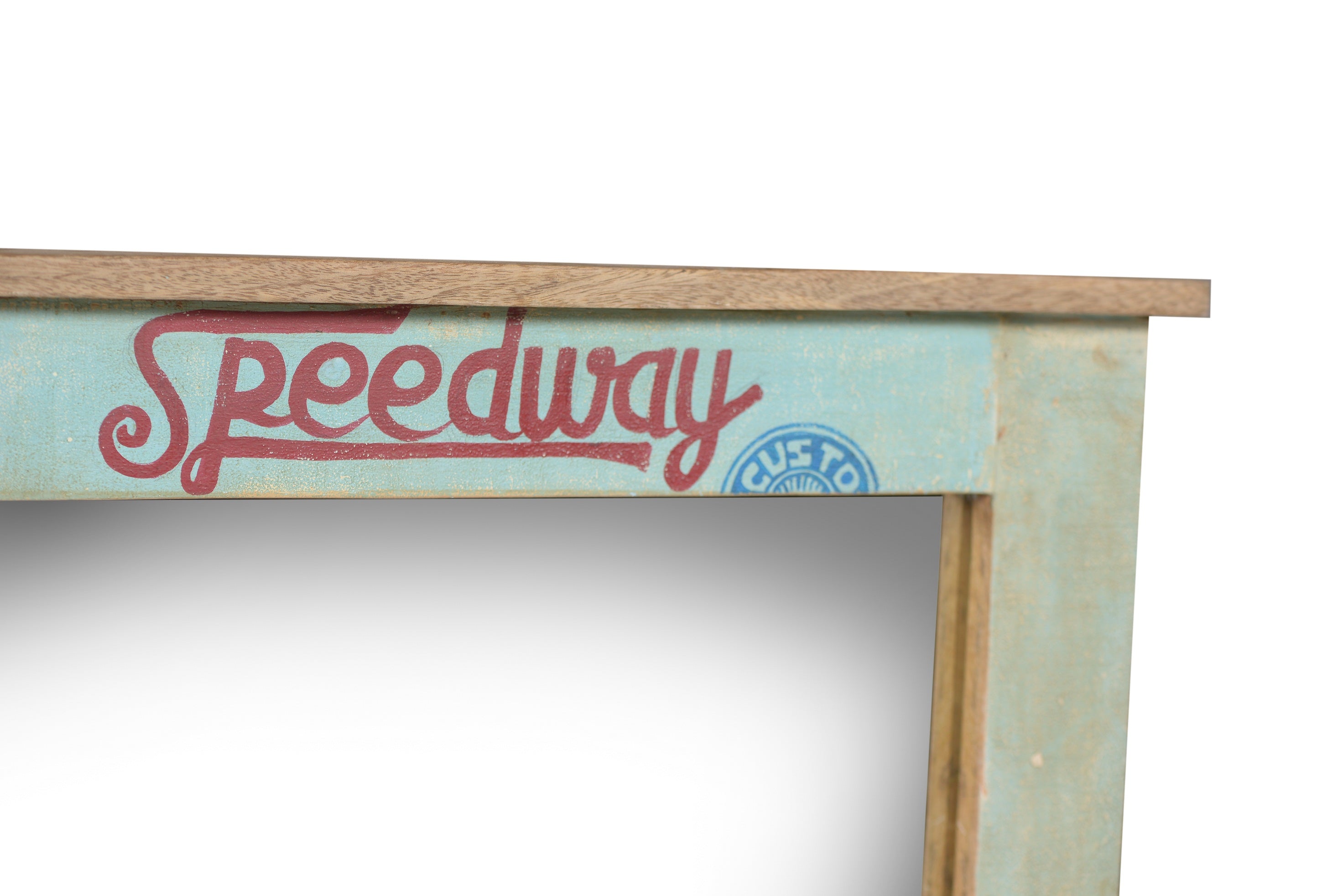 SPEEDWAY Spiegel – Natur + bunt lackiert – Bild 2