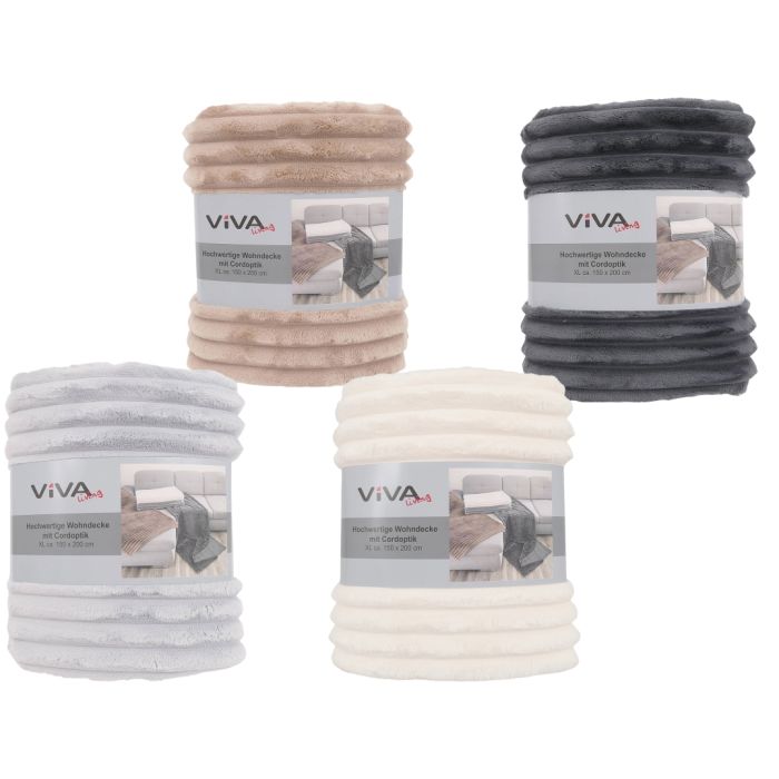 Wohndecke 150 x 200cm Cordoptik