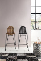 RATTAN Barhocker – Antikschwarz – Bild 2