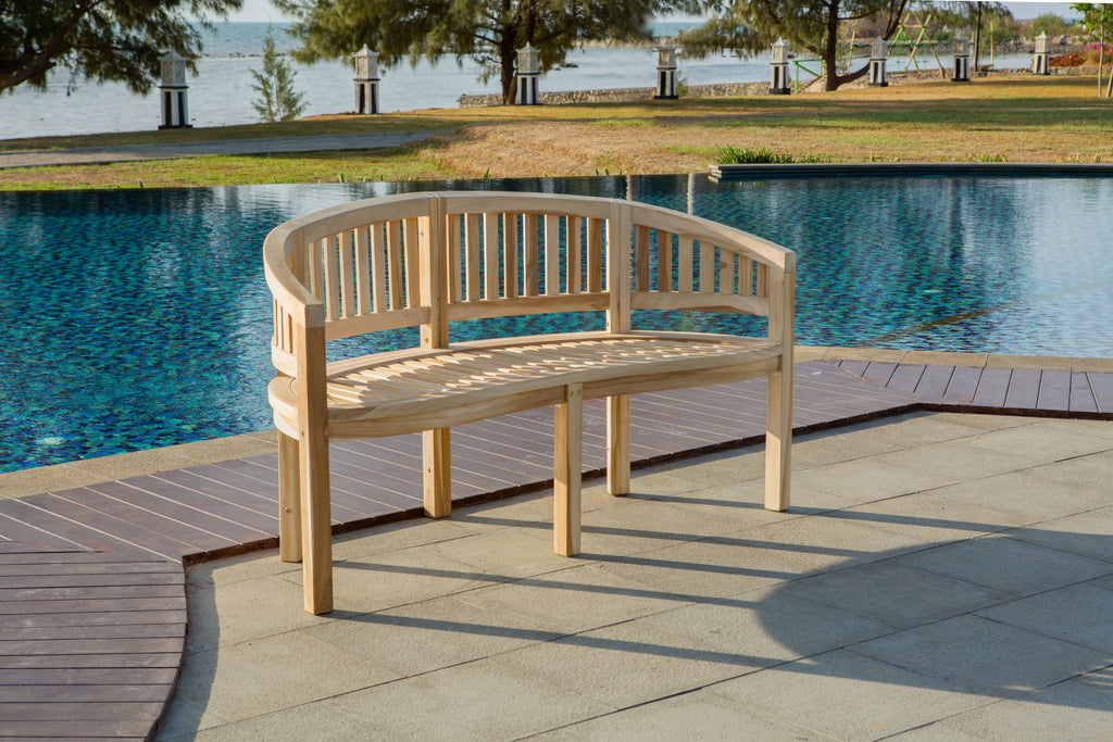 Möbilia - Outdoor Gartensitzbank 150x61x87 cm natur