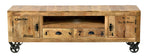 RUSTIC Lowboard – Natur antik mit antikschwarzen Beschlägen