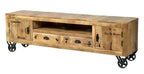 RUSTIC Lowboard – Natur antik mit antikschwarzen Beschlägen – Bild 2