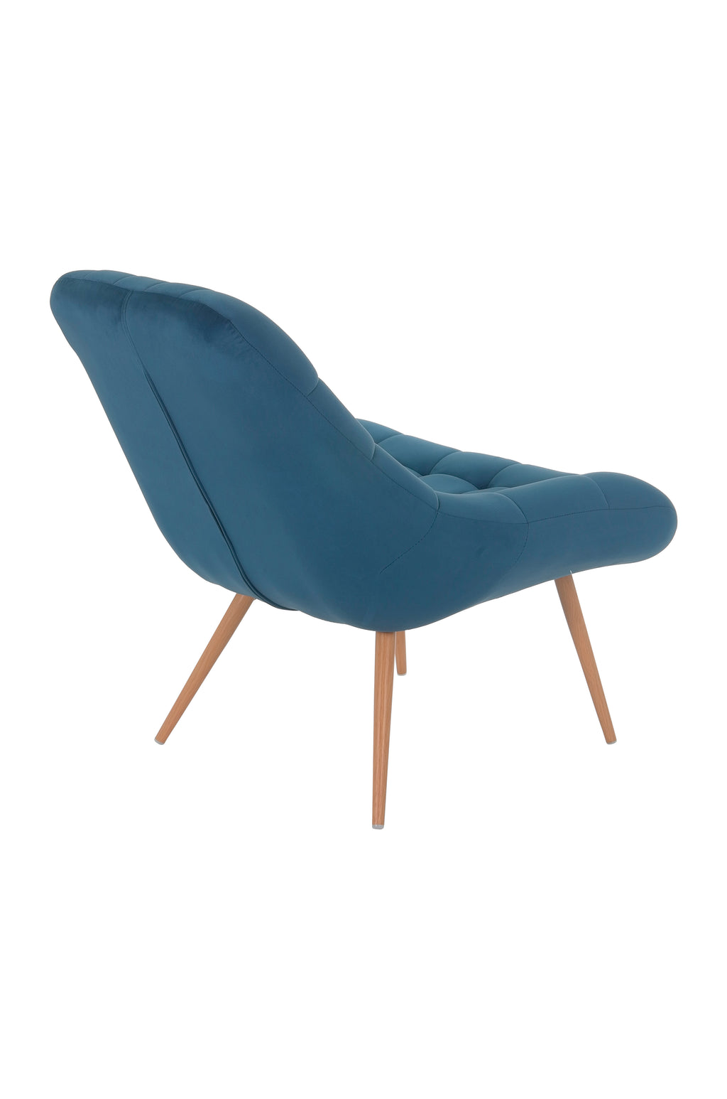 Sales Fever - Sessel XXL Samt blau Metall Holzoptik