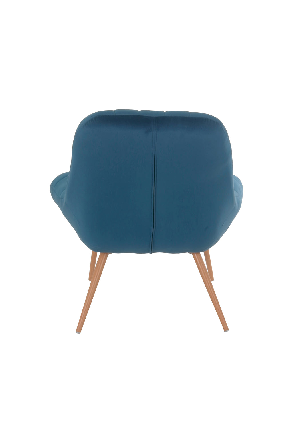 Sales Fever - Sessel XXL Samt blau Metall Holzoptik