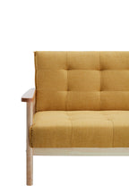 Sales Fever - Schlafsofa skandinavisch Strukturstoff senfgelb