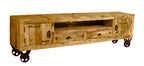 RUSTIC Lowboard – Natur antik mit antikschwarzen Beschlägen – Bild 5