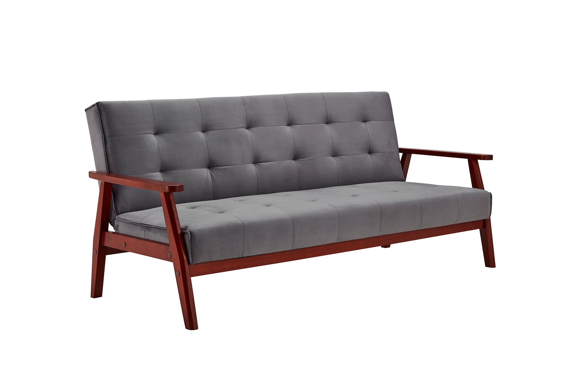 Sales Fever - Schlafsofa skandinavisch Samt dunkelgrau
