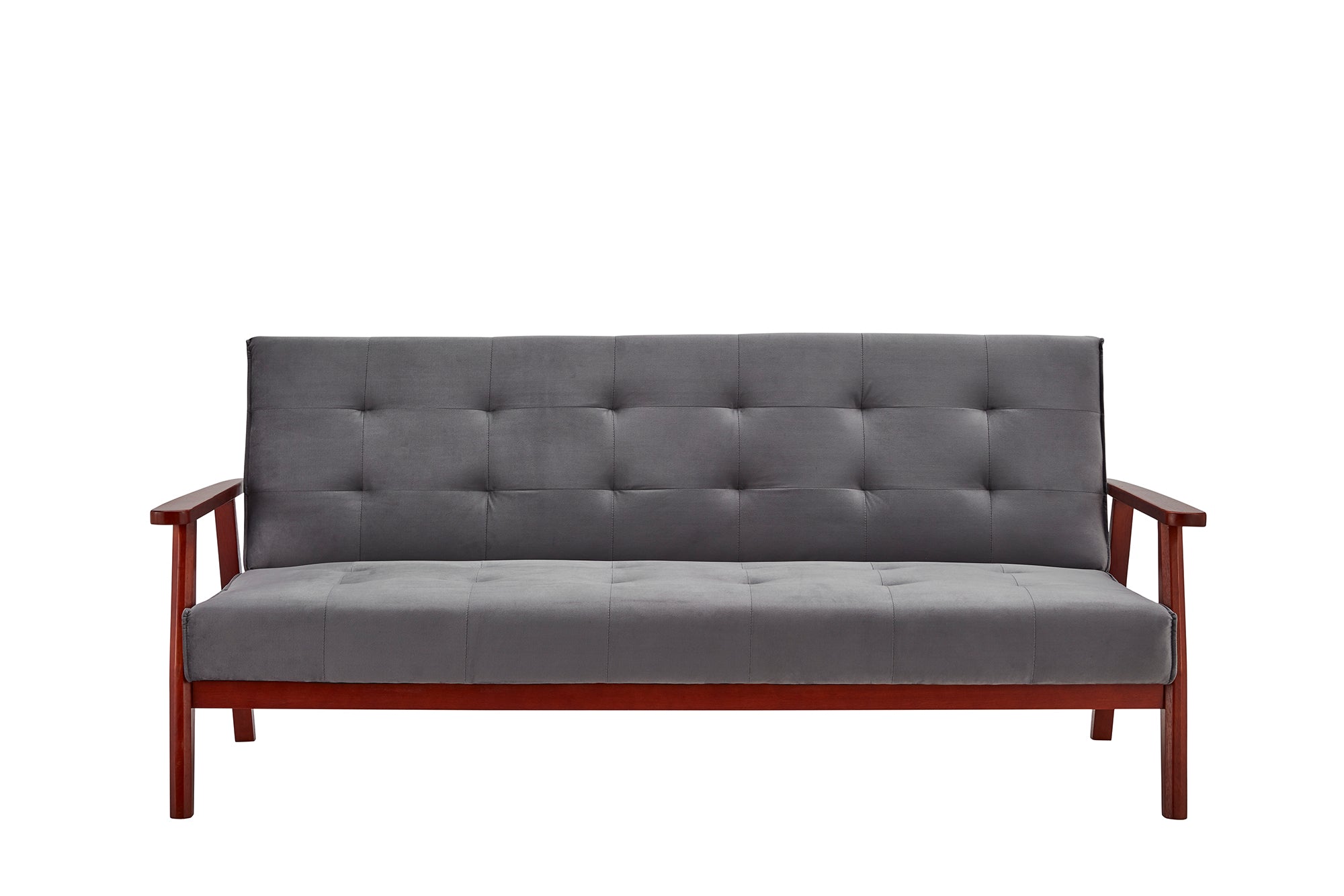 Sales Fever - Schlafsofa skandinavisch Samt dunkelgrau