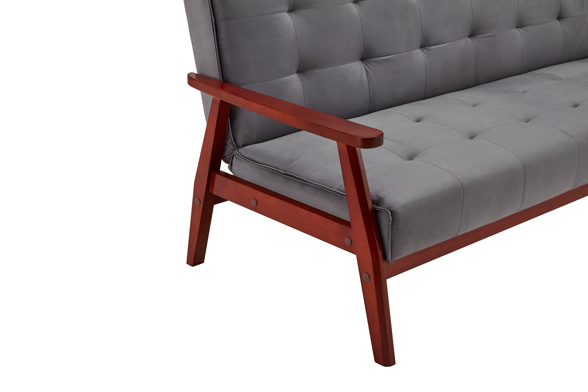 Sales Fever - Schlafsofa skandinavisch Samt dunkelgrau