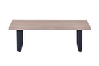 Möbilia - Couchtisch 120x60x40 cm natur, schwarz Kufengestell