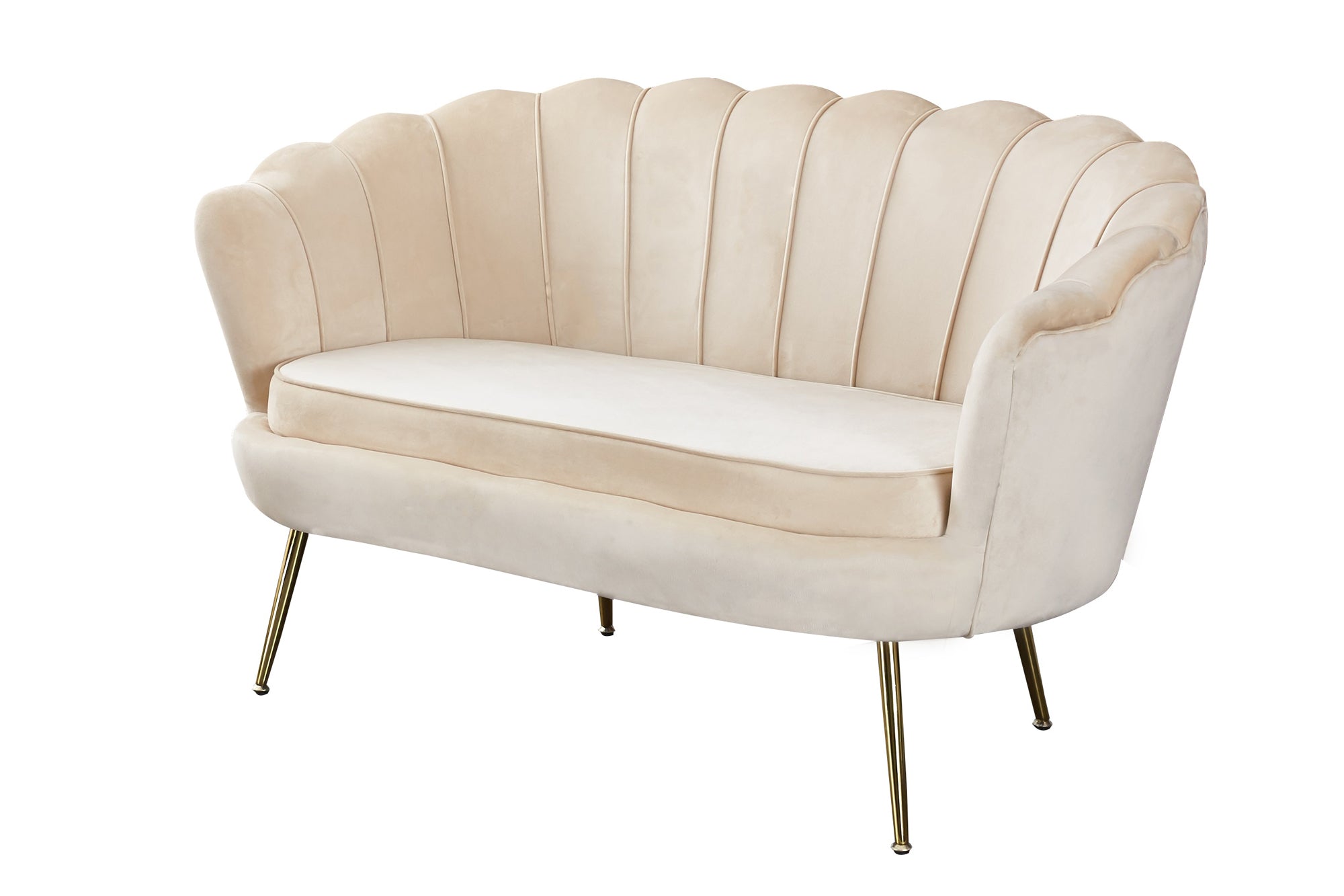 Sales Fever - Muschelsofa aus Samt Beige