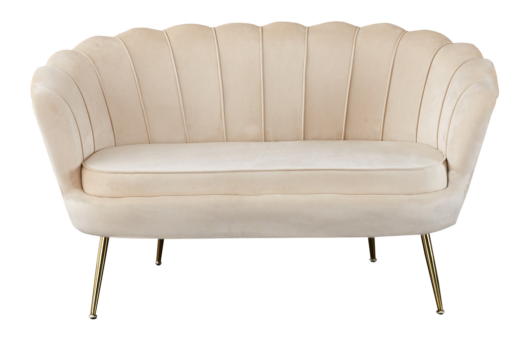 Sales Fever - Muschelsofa aus Samt Beige