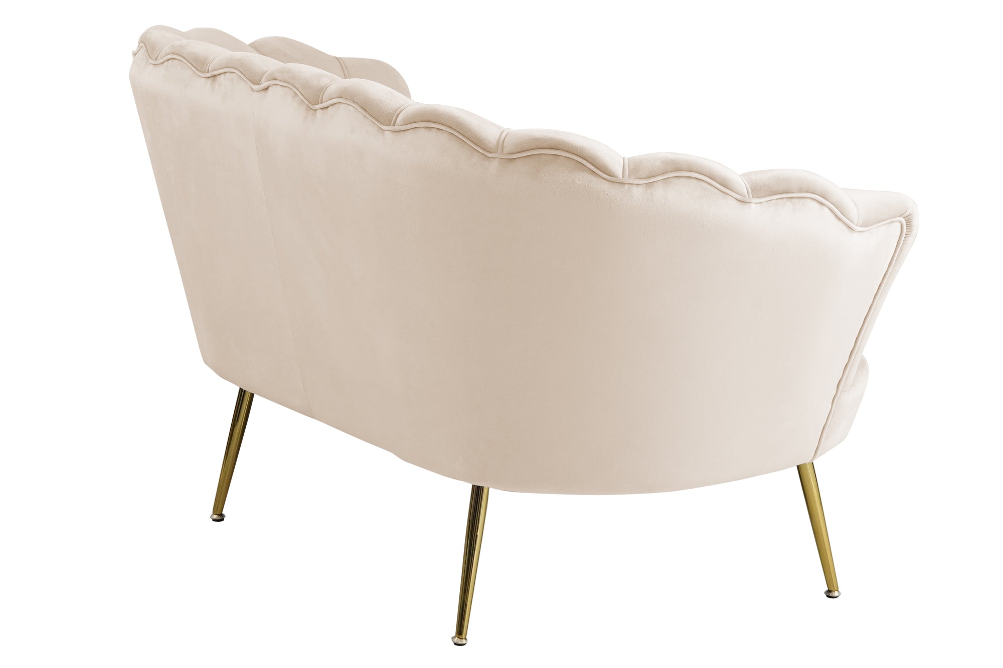 Sales Fever - Muschelsofa aus Samt Beige