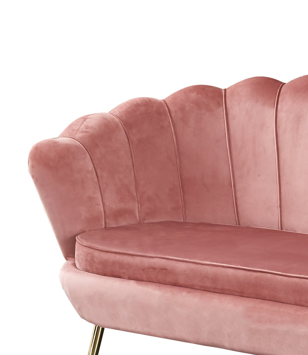 Sales Fever - Muschelsofa aus Samt Rose