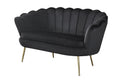 Sales Fever - Muschelsofa aus Samt Schwarz