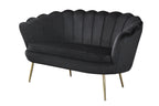 Sales Fever - Muschelsofa aus Samt Schwarz