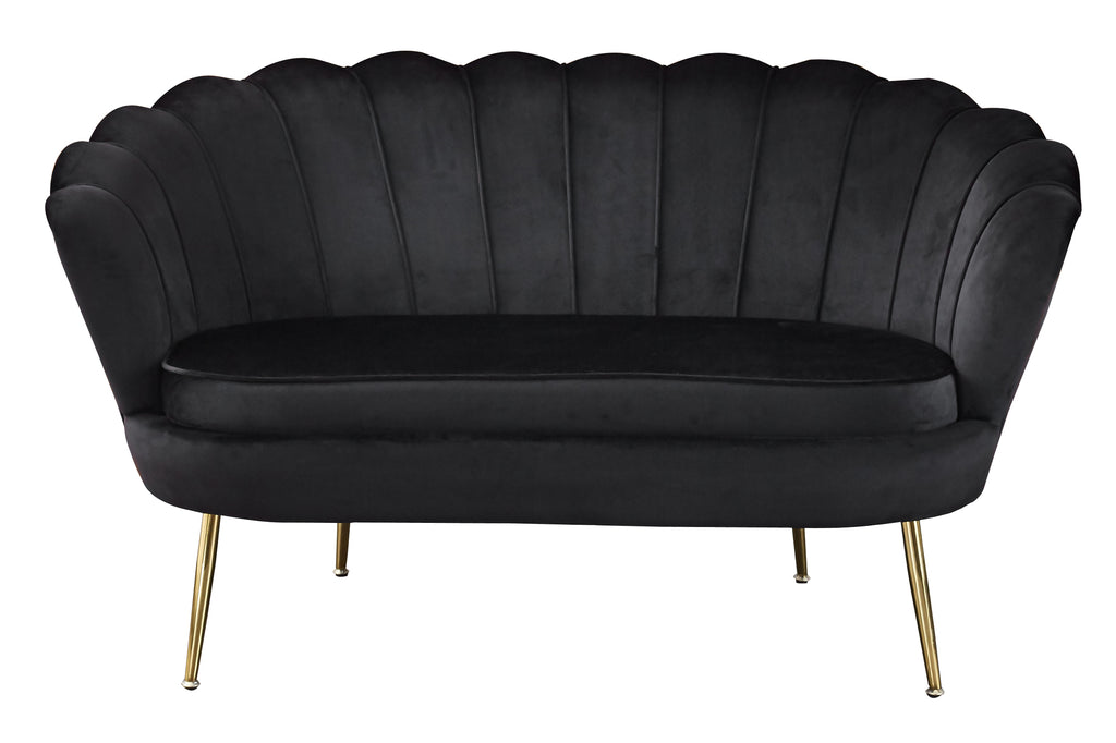Sales Fever - Muschelsofa aus Samt Schwarz