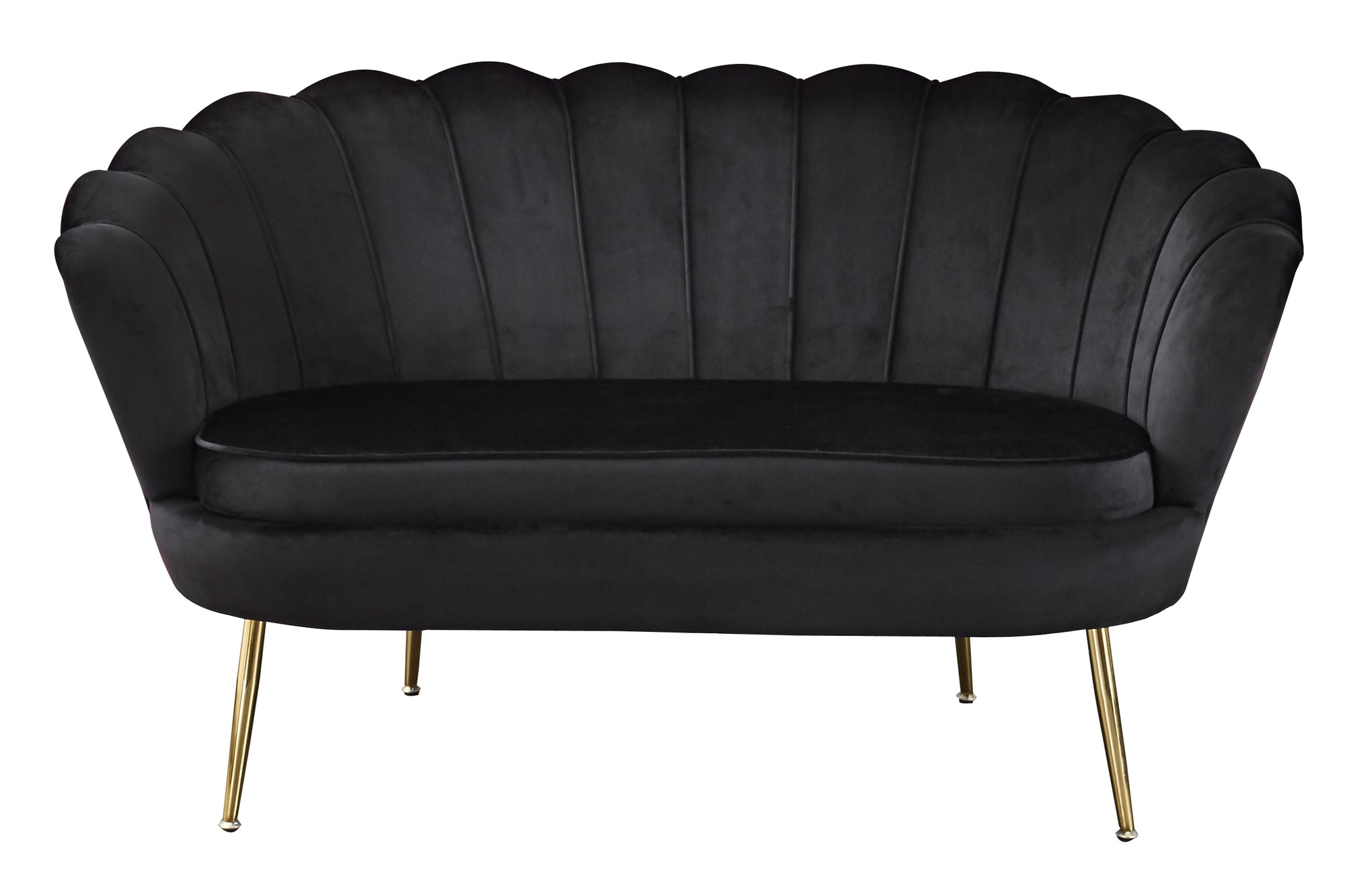 Sales Fever - Muschelsofa aus Samt Schwarz