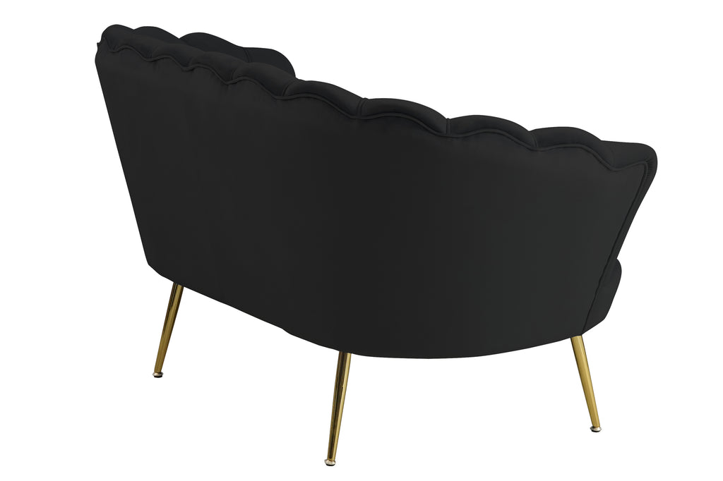 Sales Fever - Muschelsofa aus Samt Schwarz