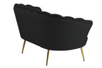 Sales Fever - Muschelsofa aus Samt Schwarz