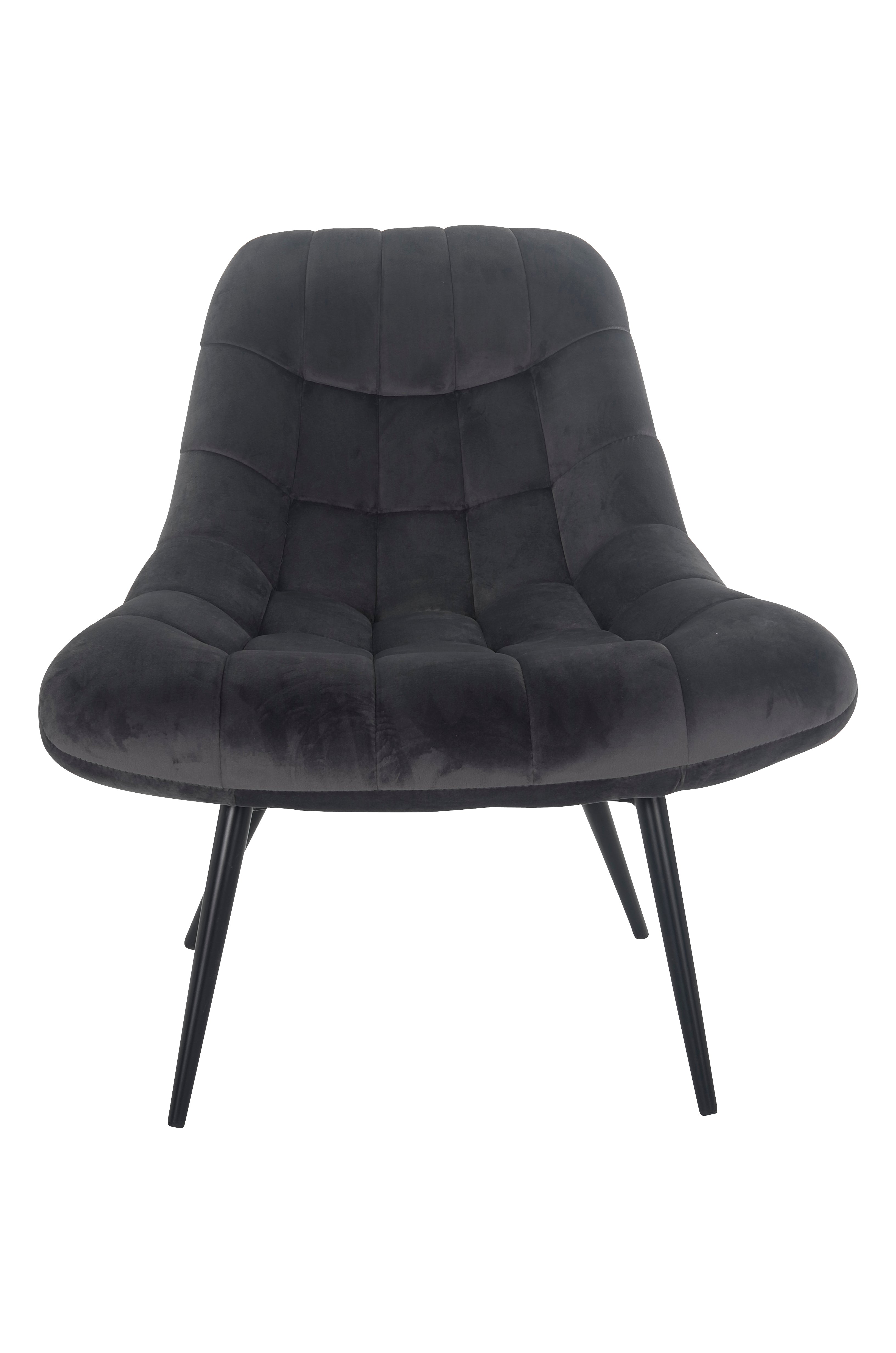Sales Fever - Sessel XXL Samt grau Metall schwarz