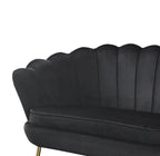 Sales Fever - Muschelsofa aus Samt Schwarz