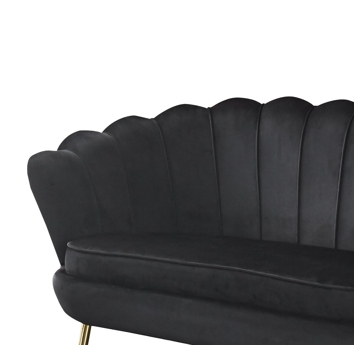Sales Fever - Muschelsofa aus Samt Schwarz