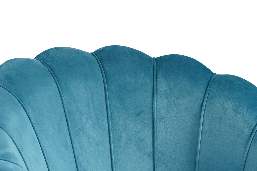 Sales Fever - Muschelsofa aus Samt Blau