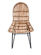 RATTAN Stuhl, 2er-Set – Natur, Gestell schwarz – Bild 2
