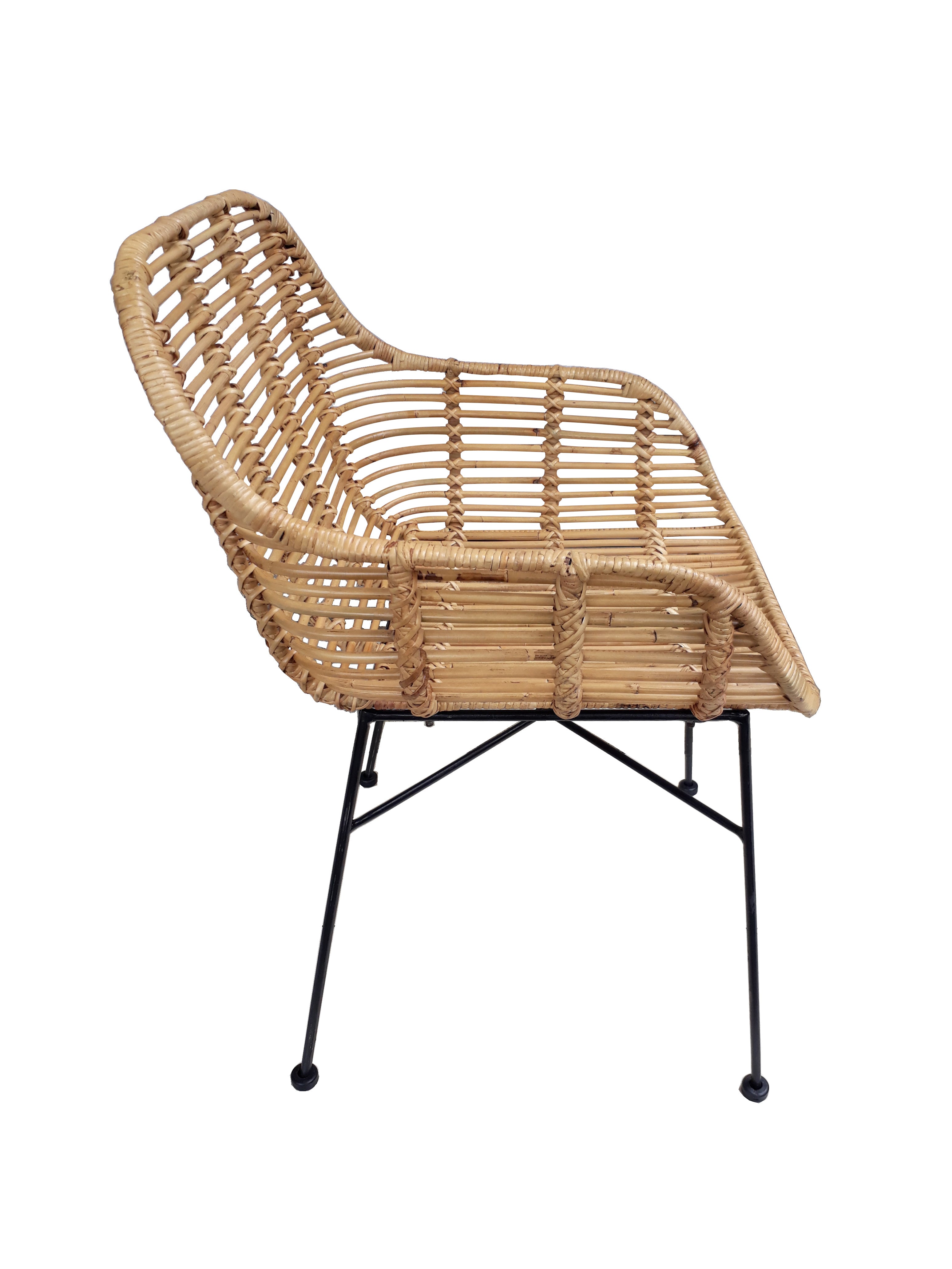 RATTAN Armlehnstuhl, 2er-Set – Natur – Bild 3