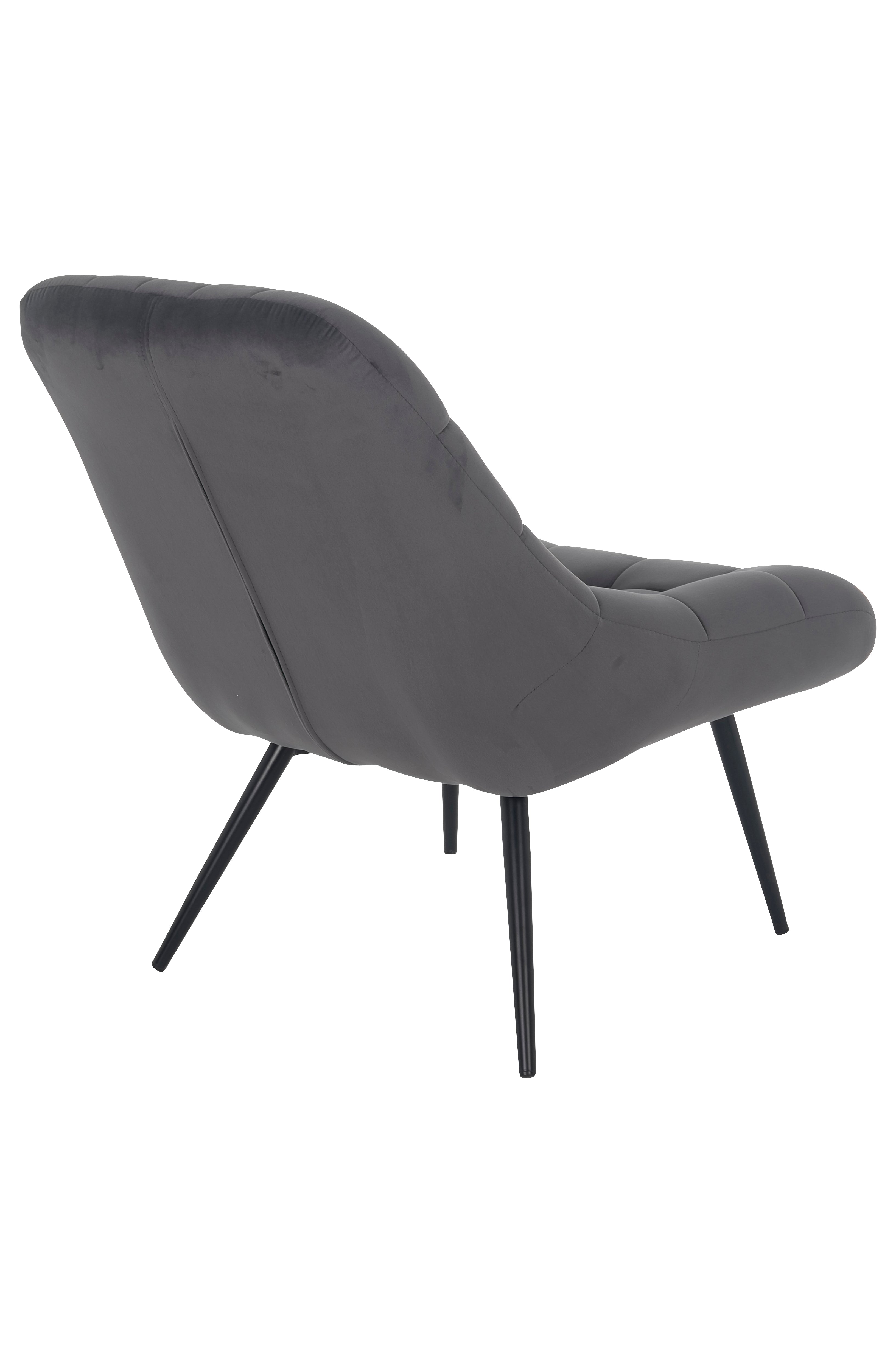 Sales Fever - Sessel XXL Samt grau Metall schwarz