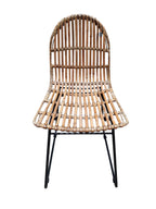 RATTAN Stuhl, 2er-Set – Natur, Gestell schwarz – Bild 5